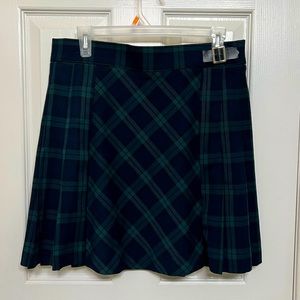 Plaid Pleated A-Line Mini Skirt